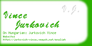 vince jurkovich business card